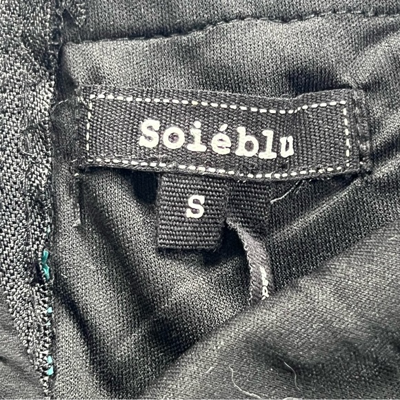 Soiéblu Strapless vintage Sequin Bodycon Dress Blue Silver Black size Small - Picture 7 of 7